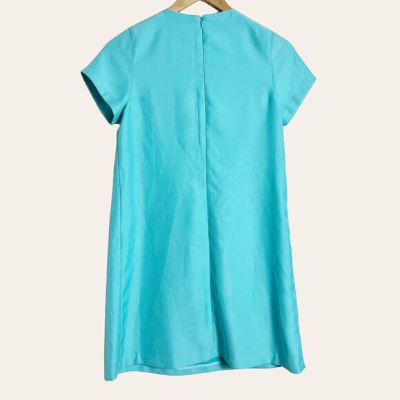 KARTA Turquoise Blue Jeweled Shift Dress Size S - Picture 2 of 5